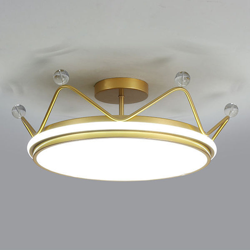 Corona semifulto monte leggero macaron nordico macarfull a soffitto metallico per la camera da letto per bambini