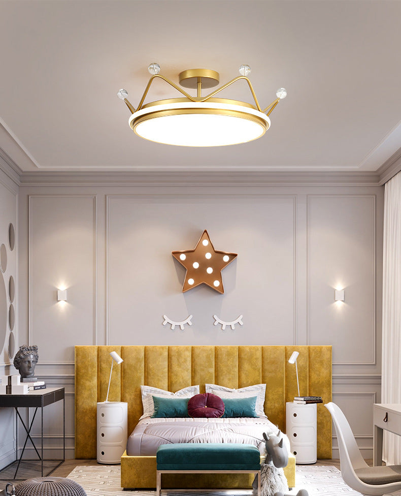 Corona semifulto monte leggero macaron nordico macarfull a soffitto metallico per la camera da letto per bambini