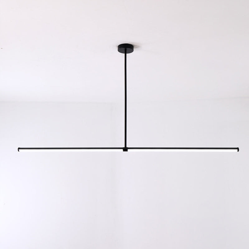 Slim Island Lighting Fixtures Metal Modern Simplicity Island Lighting Ideas for Restaurant