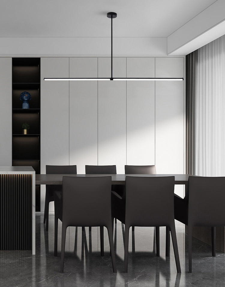 Slim Island Lighting Fixtures Metal Modern Simplicity Island Lighting Ideas for Restaurant