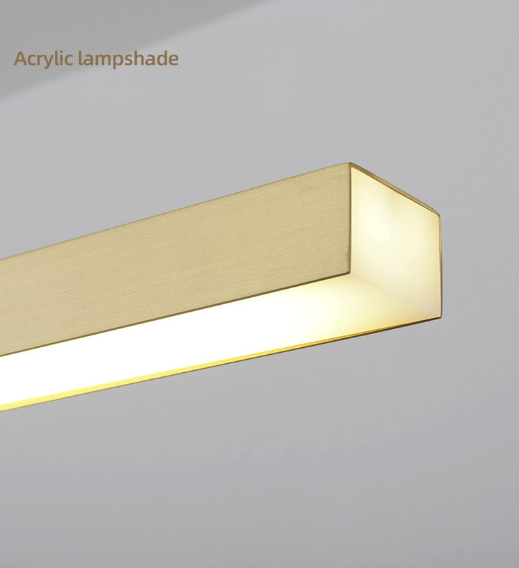 Luces lineales de la isla colgante accesorios de iluminación colgante minimalista de metal para restaurante