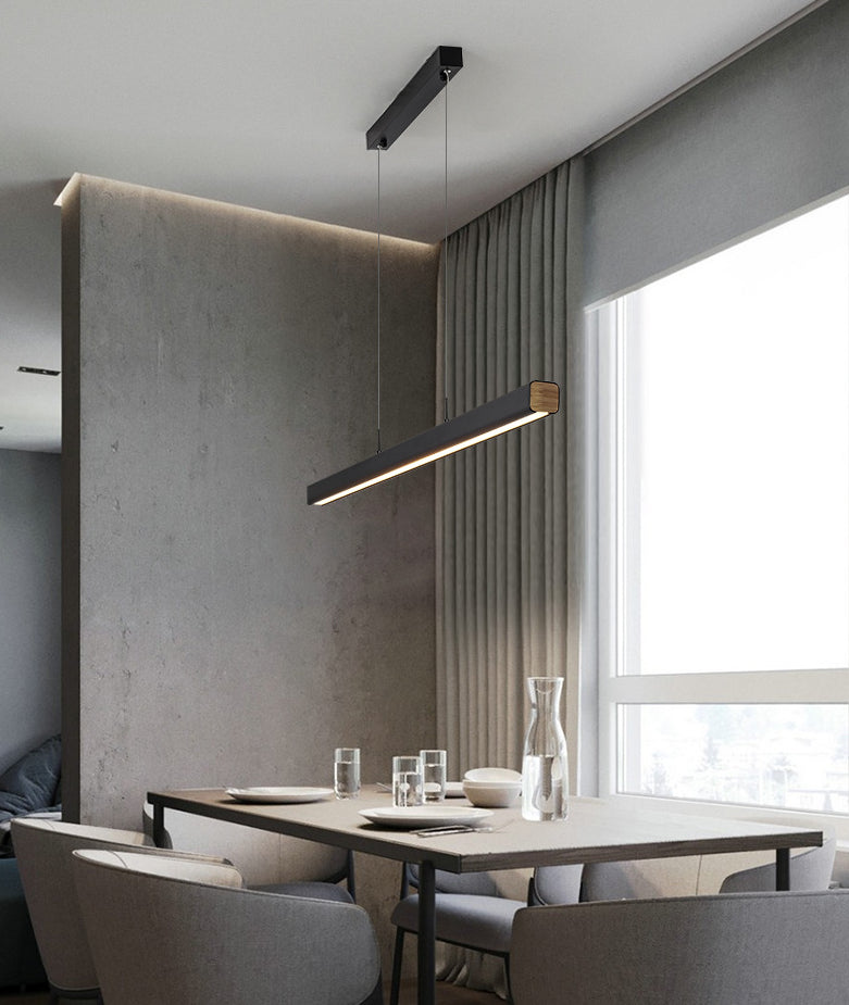 Lucitura lineare sull'illuminazione dell'isola acrilico moderno semplicità, luci dell'isola sospesa per il ristorante