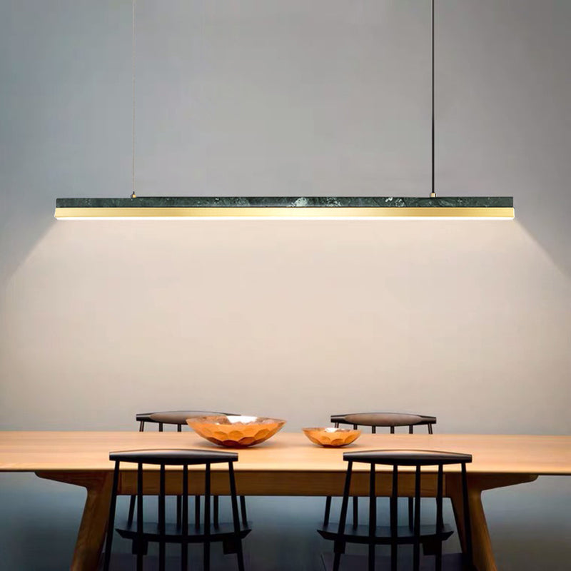 Luces colgantes de cocina grandes lineales Luz de la isla moderna acrílica para restaurante