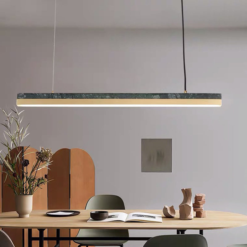 Luces colgantes de cocina grandes lineales Luz de la isla moderna acrílica para restaurante