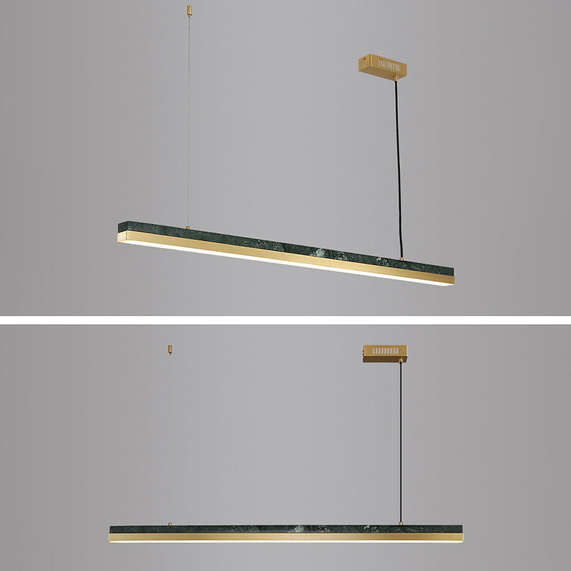 Luces colgantes de cocina grandes lineales Luz de la isla moderna acrílica para restaurante