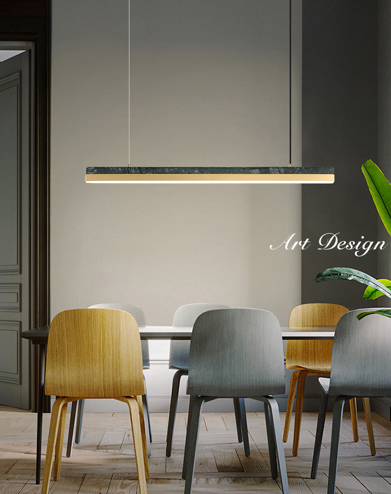 Luces colgantes de cocina grandes lineales Luz de la isla moderna acrílica para restaurante