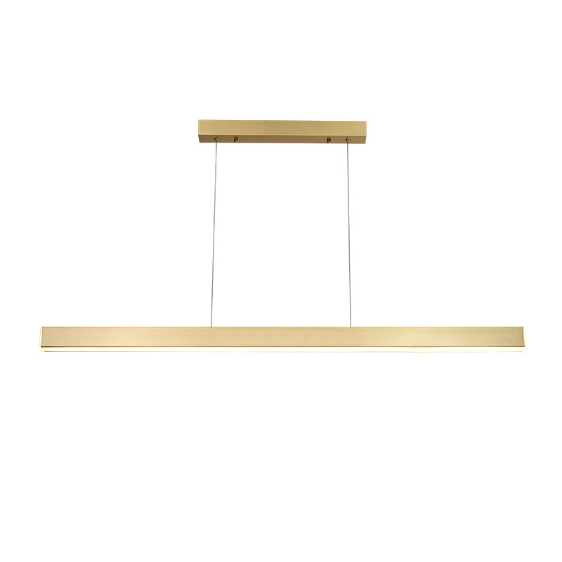 Linear Island Lighting Fixtures Metal Minimalism Pendant Lighting Fixtures for Restaurant