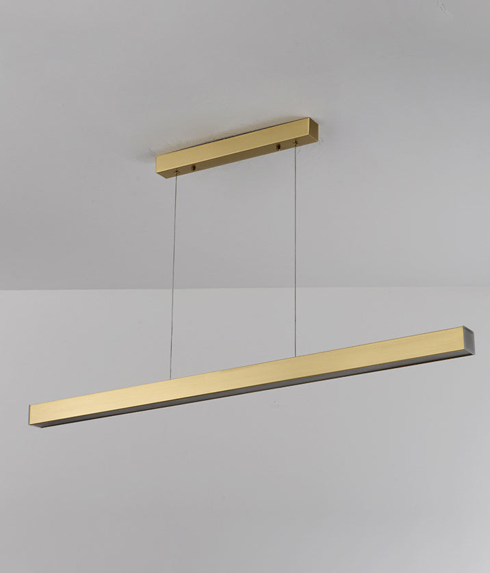 Linear Island Lighting Fixtures Metal Minimalism Pendant Lighting Fixtures for Restaurant