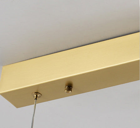 Linear Island Lighting Fixtures Metal Minimalism Pendant Lighting Fixtures for Restaurant