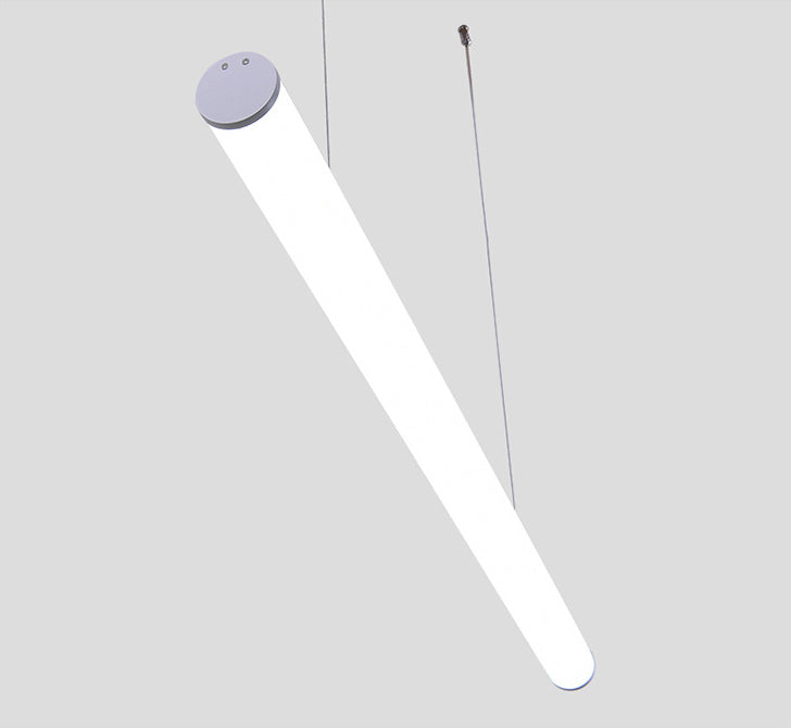 Cylindrical Large Kitchen Pendant Lights Metallic Modern Island Chandelier Lights for Office