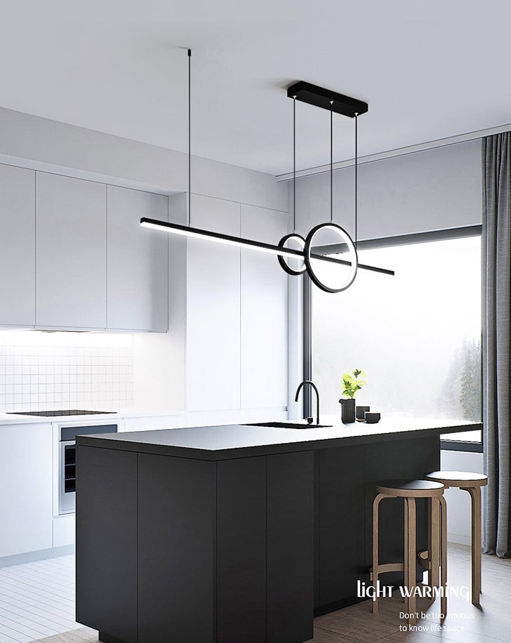 Circle Island Chandelier Lights Contemporary Metallic Chandelier Lighting Fixtures For Dining Table