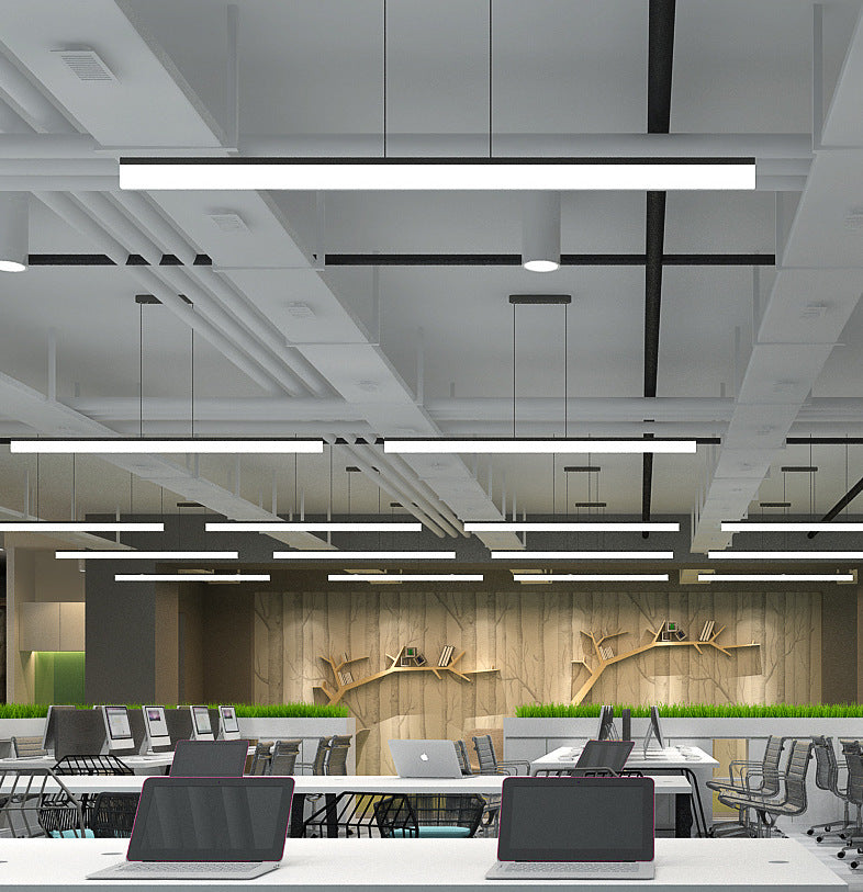 Linear Island Chandelier Lights Simplicity Acrylic Chandelier Lighting Fixtures for Office