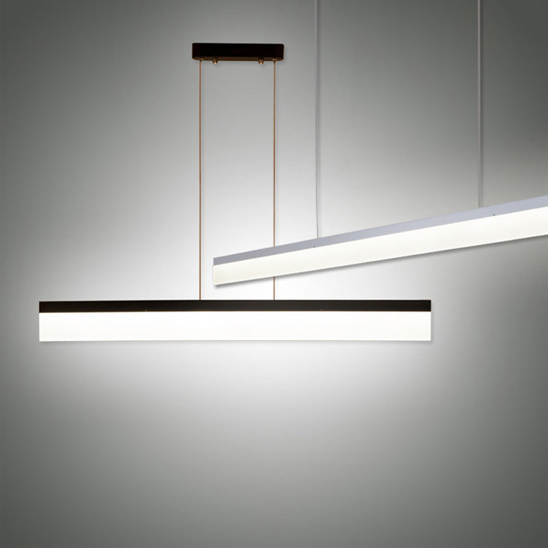 Linear Island Chandelier Lights Simplicity Acrylic Chandelier Lighting Fixtures for Office