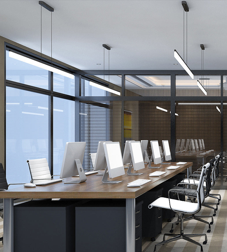 Linear Island Chandelier Lights Simplicity Acrylic Chandelier Lighting Fixtures for Office