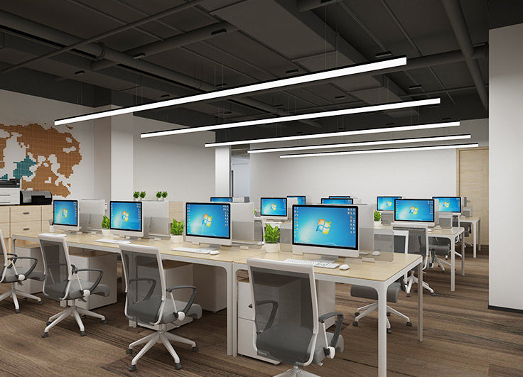 Linear Island Chandelier Lights Simplicity Acrylic Chandelier Lighting Fixtures for Office