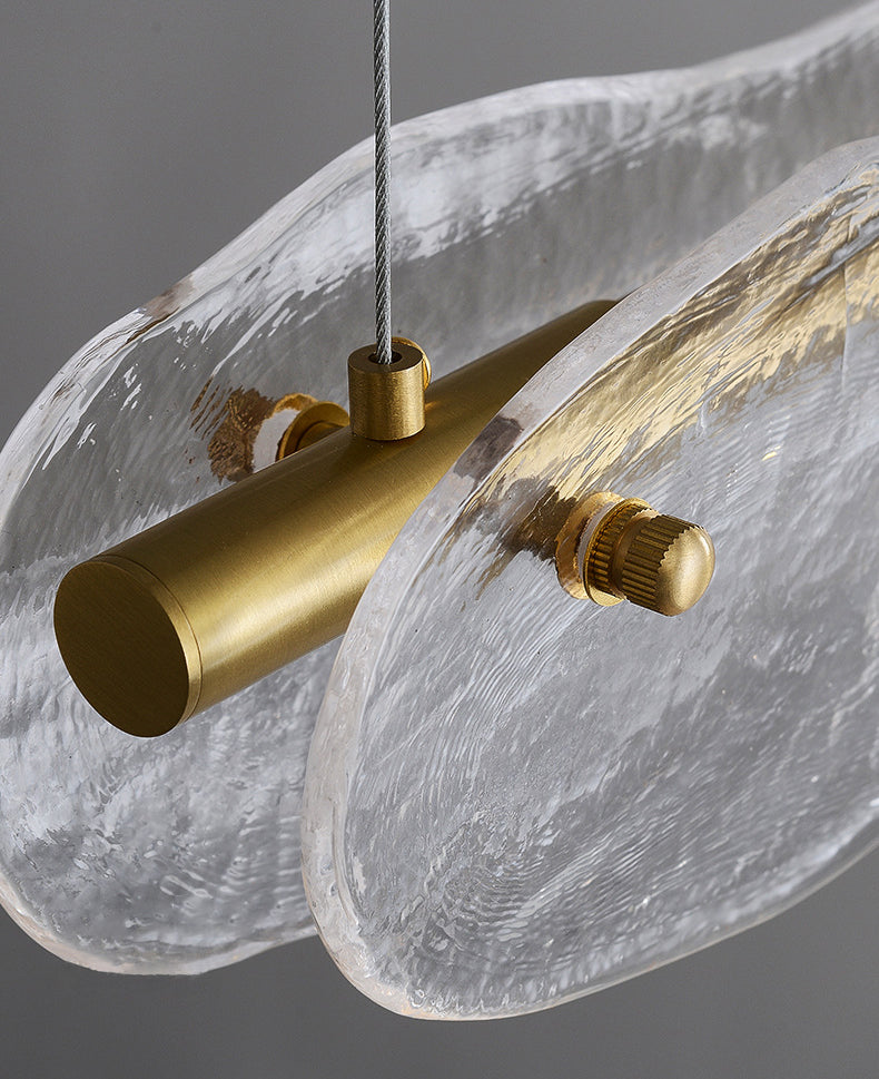 Luces colgantes de isla lineal accesorios de iluminación de lámparas de vidrio modernos para restaurante