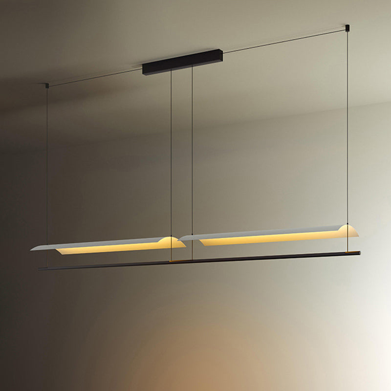 Paper Grandes luces colgantes de cocina Metálicas Simplicidad moderna Luces de araña de la isla para la oficina