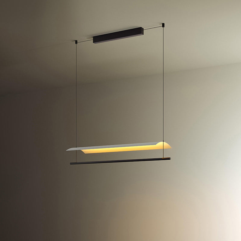 Paper Grandes luces colgantes de cocina Metálicas Simplicidad moderna Luces de araña de la isla para la oficina