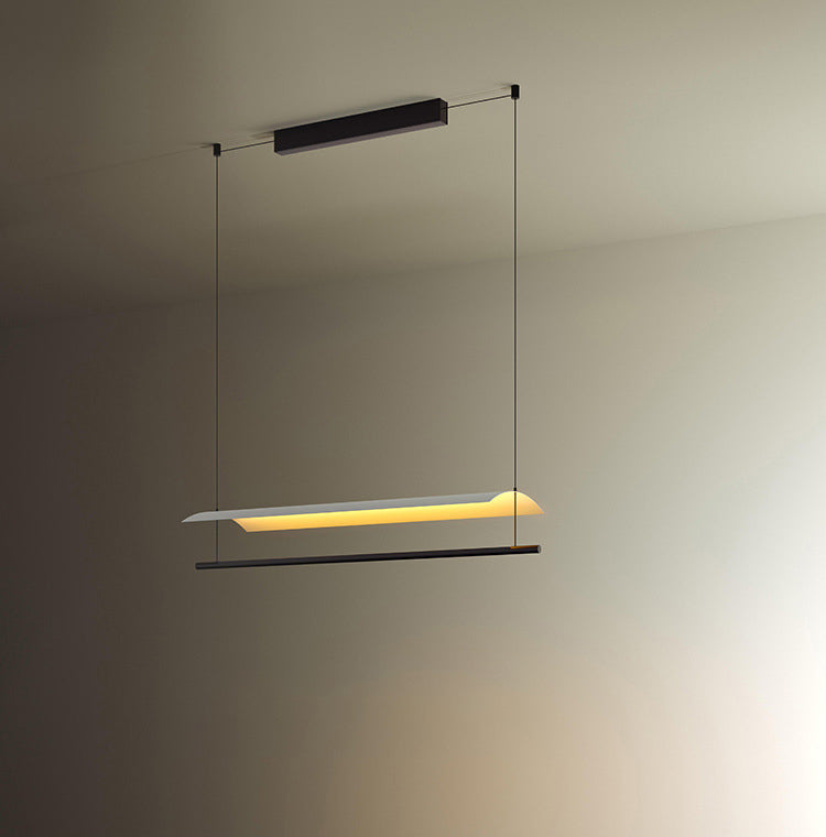 Paper Grandes luces colgantes de cocina Metálicas Simplicidad moderna Luces de araña de la isla para la oficina