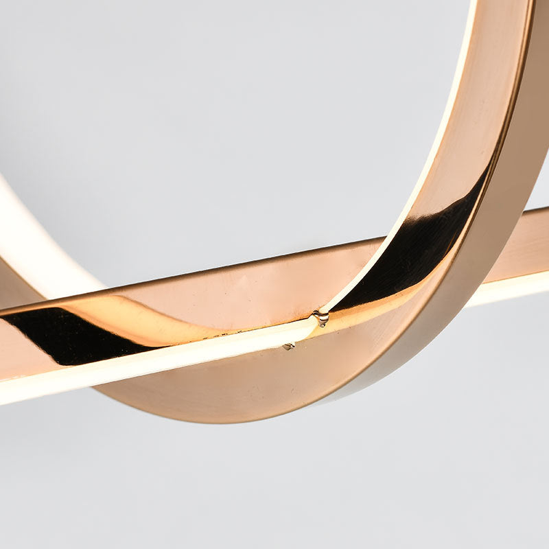 Luces de lámpara de araña de la isla Circle Simplicidad Simply acero inoxidable accesorios de iluminación de lámpara para comedor para mesa de comedor