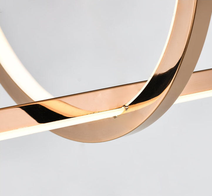 Luces de lámpara de araña de la isla Circle Simplicidad Simply acero inoxidable accesorios de iluminación de lámpara para comedor para mesa de comedor