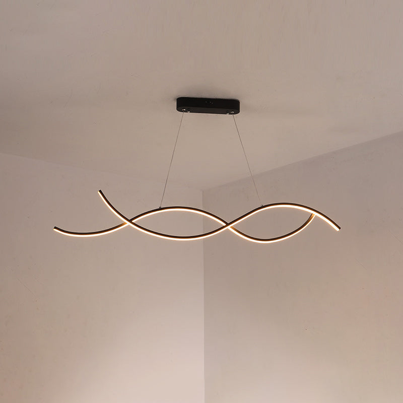 Luci a sospensione dell'isola dei viticci moderni fluidi di illuminazione il lampadario metallico per il ristorante