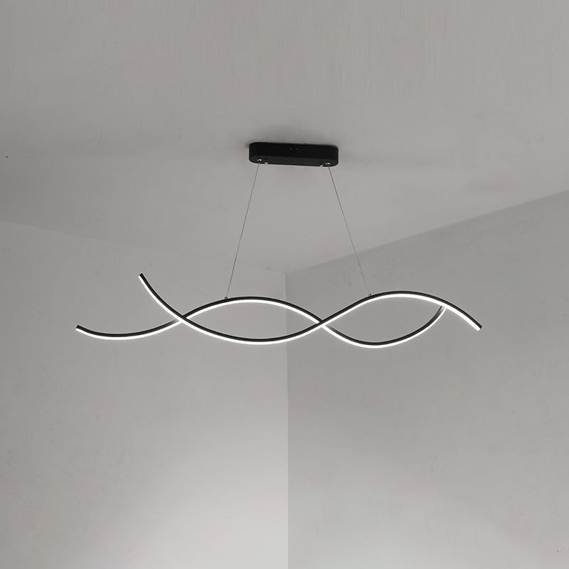 Luci a sospensione dell'isola dei viticci moderni fluidi di illuminazione il lampadario metallico per il ristorante