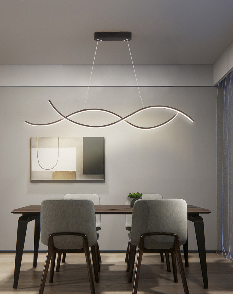 Luci a sospensione dell'isola dei viticci moderni fluidi di illuminazione il lampadario metallico per il ristorante