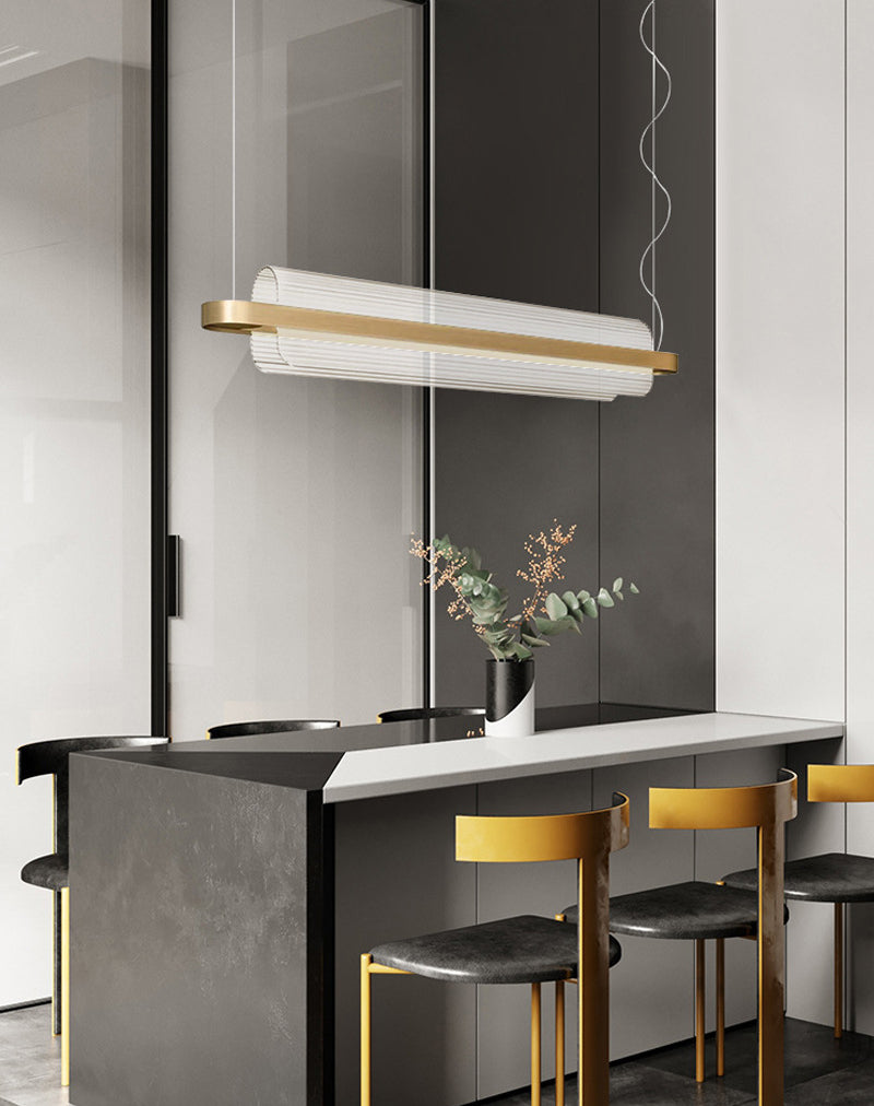 Curl Hanging Island Lights Ultra-Contemporary Acrilic lampadario Acriffetti di illuminazione per il ristorante