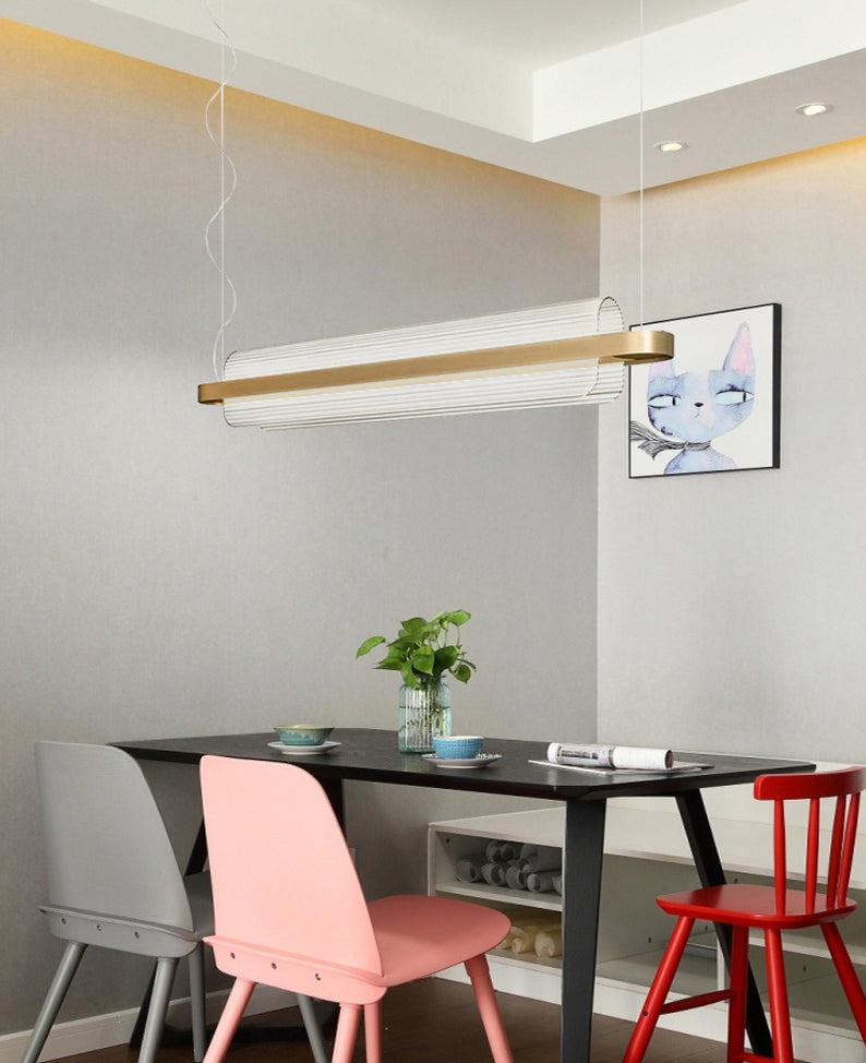Curl Hanging Island Lights Ultra-Contemporary Acrilic lampadario Acriffetti di illuminazione per il ristorante