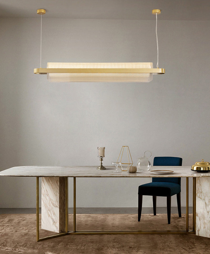 Curl Hanging Island Lights Ultra-Contemporary Acrilic lampadario Acriffetti di illuminazione per il ristorante