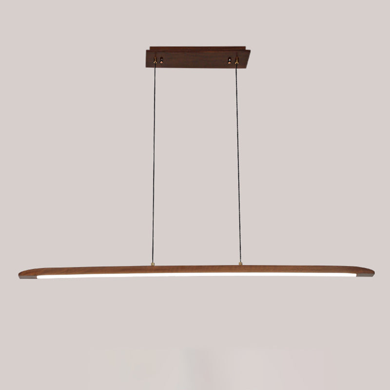 Linear Large Kitchen Pendant Lights Wood Modern Chandelier Lighting Fixtures for Restaurant