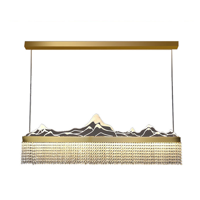 Cascades Hanging Island Lights Crystal Modern Designer Pendant Lighting Fixtures for Restaurant