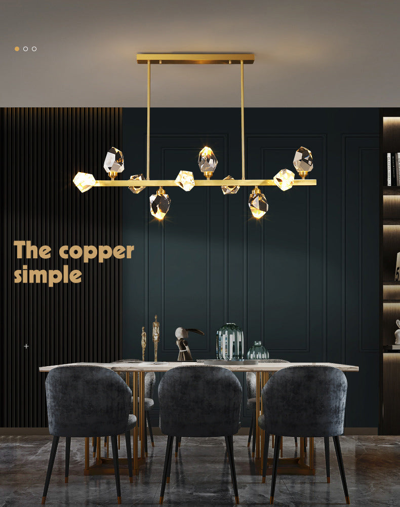 Diamond Over Island Lighting Crystal Modern Simplicity Hanging Island Lights for Restaurant