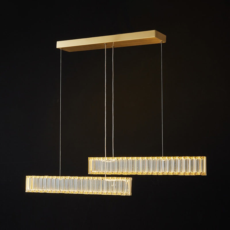 Linear Large Kitchen Pendant Lights Crystal Modern Simplicity Island Light for Living Room