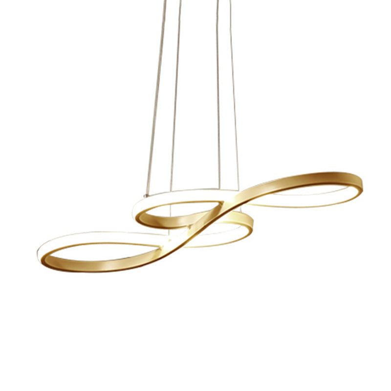 Musical Note Island Chandelier Lights Simplicity Acrylic Chandelier Lighting Fixtures for Living Room