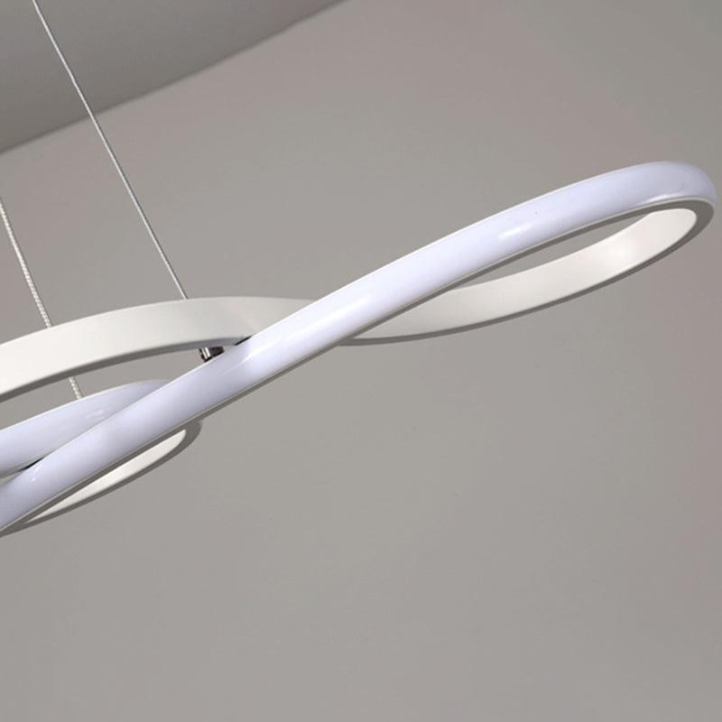 Musical Note Island Chandelier Lights Simplicity Acrylic Chandelier Lighting Fixtures for Living Room