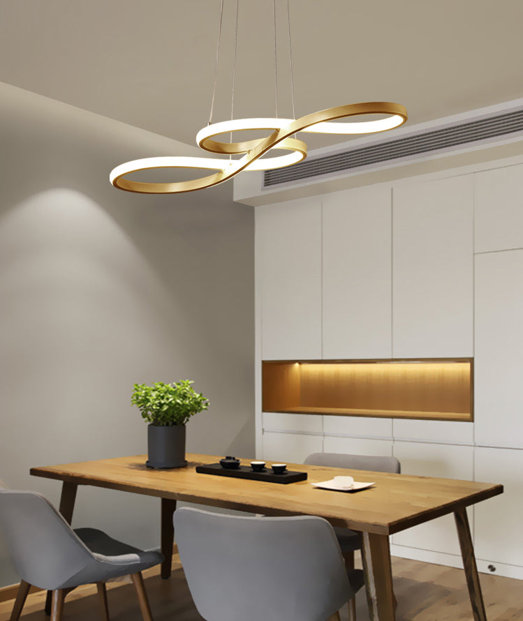 Musical Note Island Chandelier Lights Simplicity Acrylic Chandelier Lighting Fixtures for Living Room