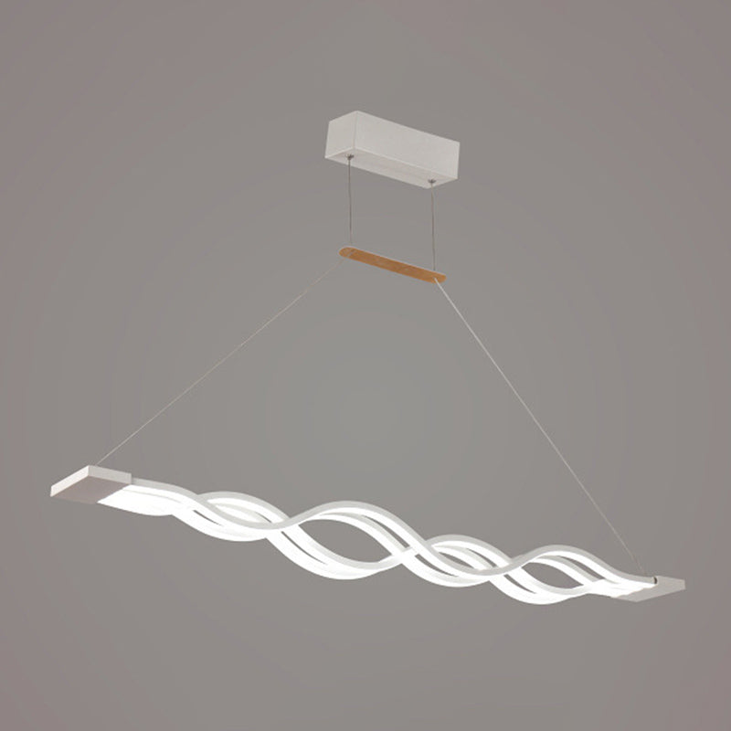 Waving Hanging Island Lights Ultra-Contemporary Acrylic Chandelier Lighting Fixtures for Restaurant