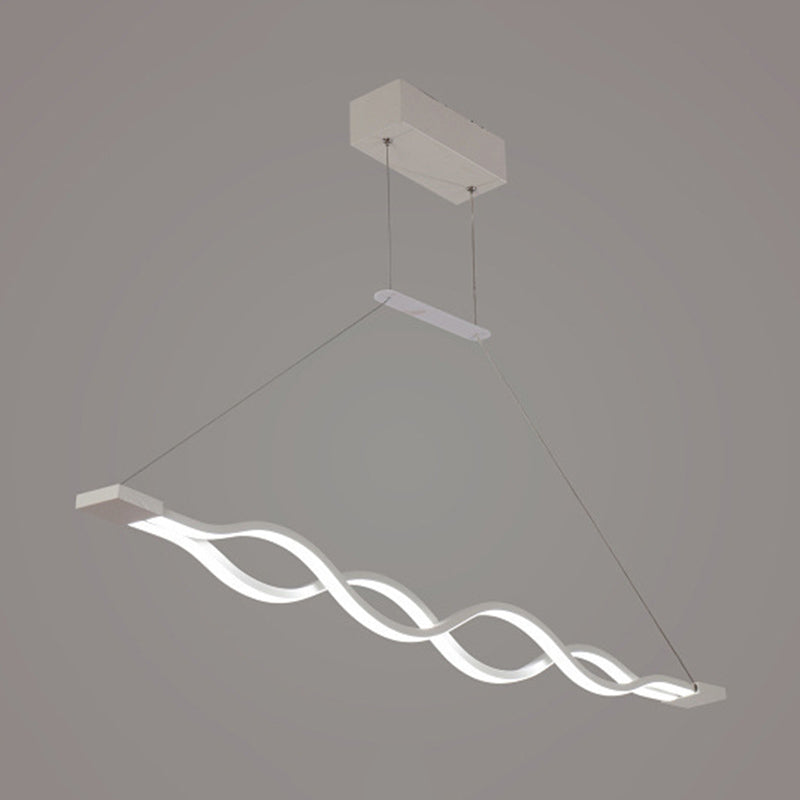 Waving Hanging Island Lights Ultra-Contemporary Acrylic Chandelier Lighting Fixtures for Restaurant