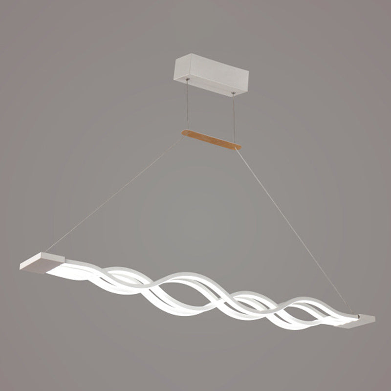 Waving Hanging Island Lights Ultra-Contemporary Acrylic Chandelier Lighting Fixtures for Restaurant