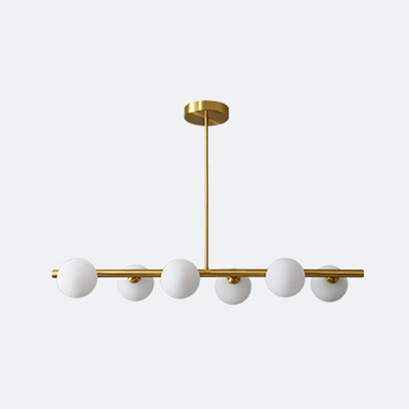 Sphere Island Pendant Lights Modern Glass Chandelier Lighting Fixtures for Restaurant