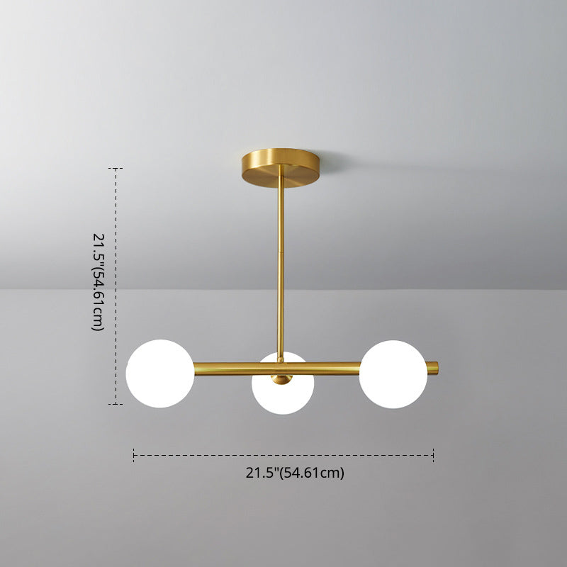 Sphere Island Pendant Lights Modern Glass Chandelier Lighting Fixtures for Restaurant