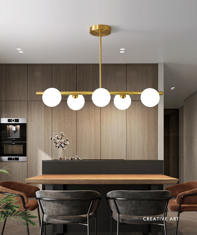 Sphere Island Pendant Lights Modern Glass Chandelier Lighting Fixtures for Restaurant