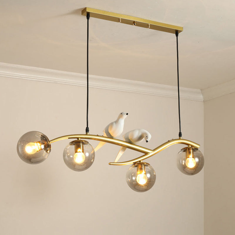 Spherical Large Kitchen Pendant Lights Glass Modern Simplicity Island Chandelier Lights for Restaurant