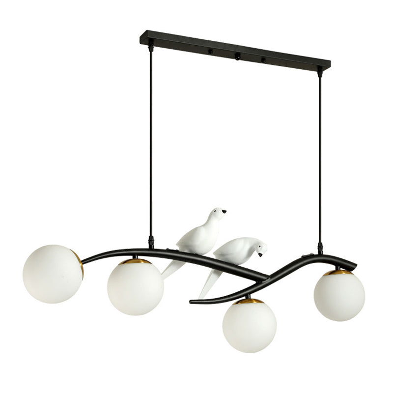 Spherical Large Kitchen Pendant Lights Glass Modern Simplicity Island Chandelier Lights for Restaurant