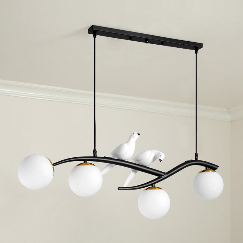 Spherical Large Kitchen Pendant Lights Glass Modern Simplicity Island Chandelier Lights for Restaurant