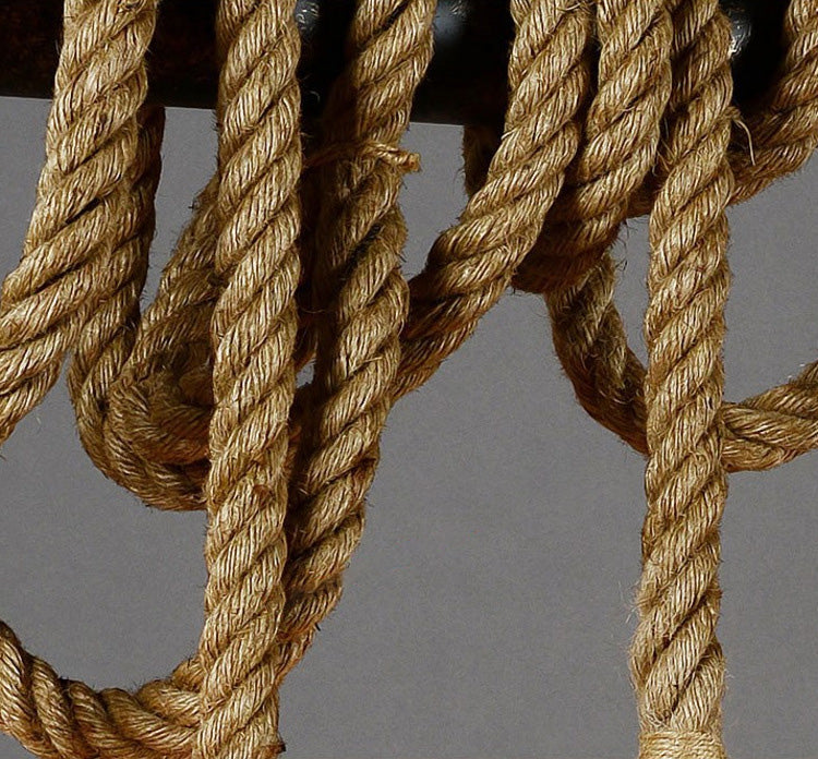 Exposed Bulb Island Lighting Fixtures Rope Retro Industrial Style Island Lighting Ideas for Restaurant