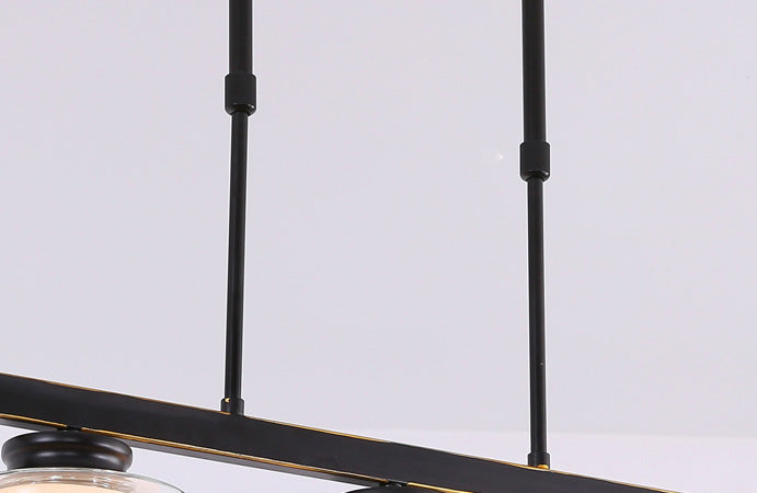 Fidutri di illuminazione a lampadario contemporanei di vetro a vetro pulito contemporaneo dell'isola per tavolo da pranzo