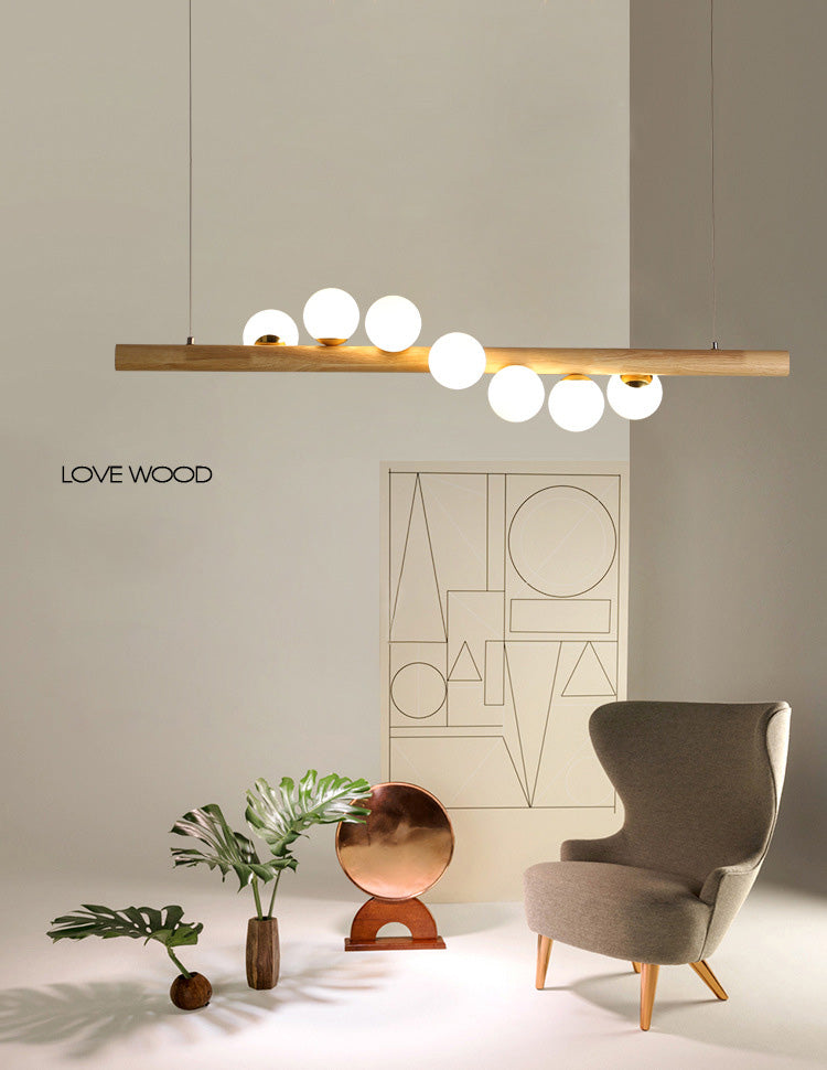 Spherical Large Kitchen Pendant Lights Glass Modern Simplicity Island Chandelier Lights for Dining Table